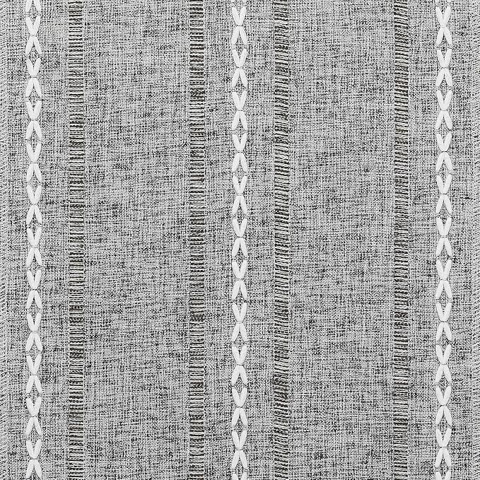 Hemstitched Farmhouse Table Runner, Charcoal 13x48 Inch, Cotton Linen Table - Image 6