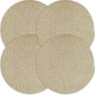Kochorie Set of 4 Round Woven Cotton Placemats, 13 Inch Boho Table Mats for Kitchen and Dining Table, Farmhouse Heat Resistant Washable Trivets, Fall Thanksgiving Christmas Décor (Brown)