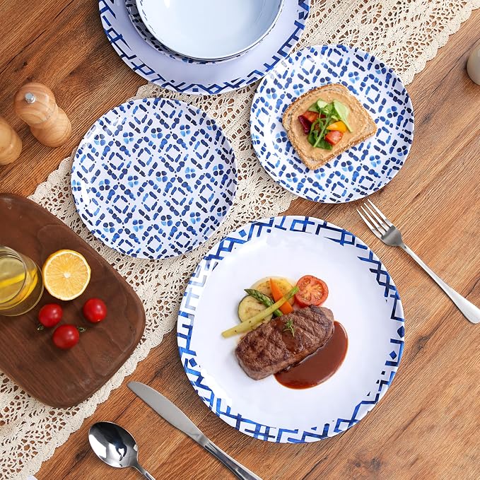 12pcs Melamine Dinnerware Set - Image 4