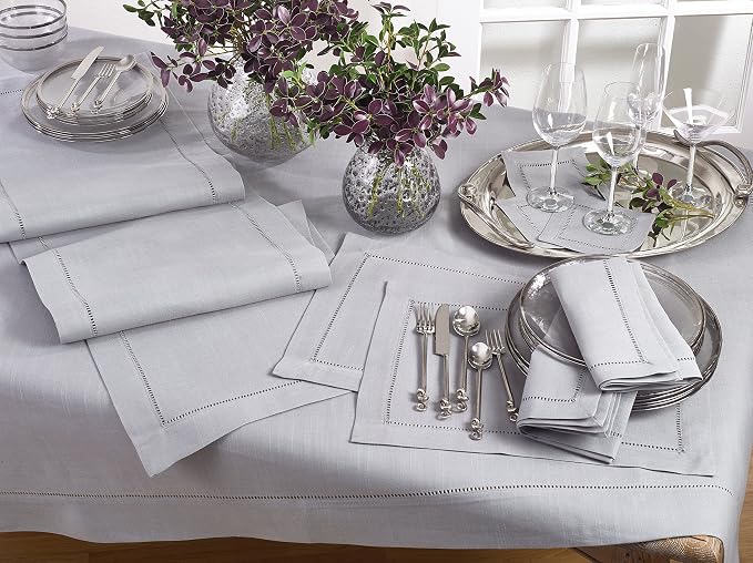 SARO LIFESTYLE Hemstitched Border Table Runner - Image 2