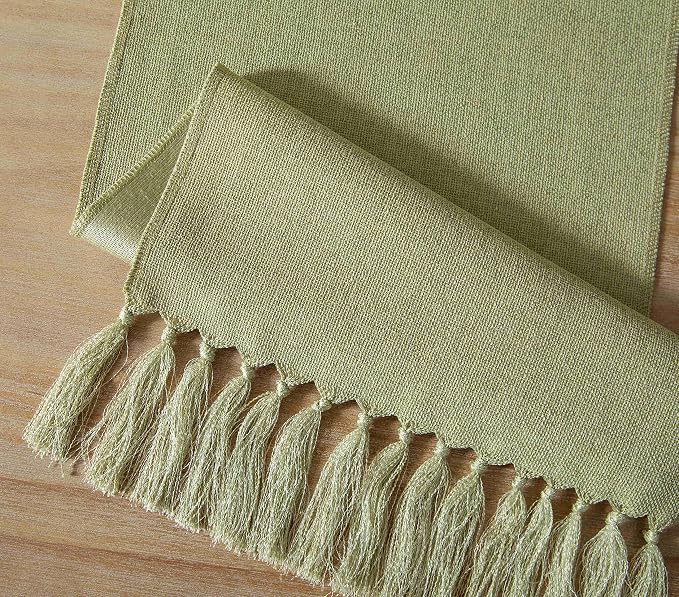 Sage Green Table Runners 36 Inches Long, Burlap Linen Style Rustic Farmhouse - Image 7