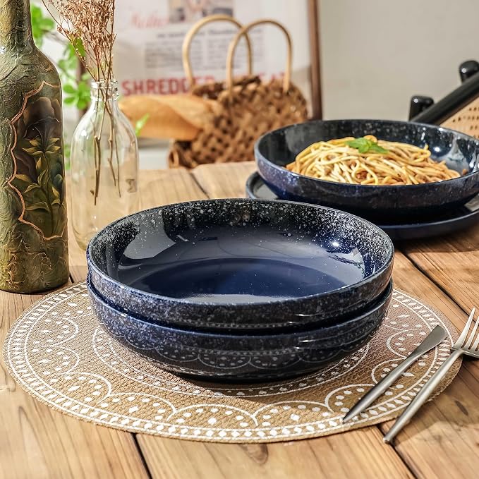 S&Q'S CERAMICS Large Serving Bowls Set of 4, 65 ounce Large Salad Bowls - Image 6