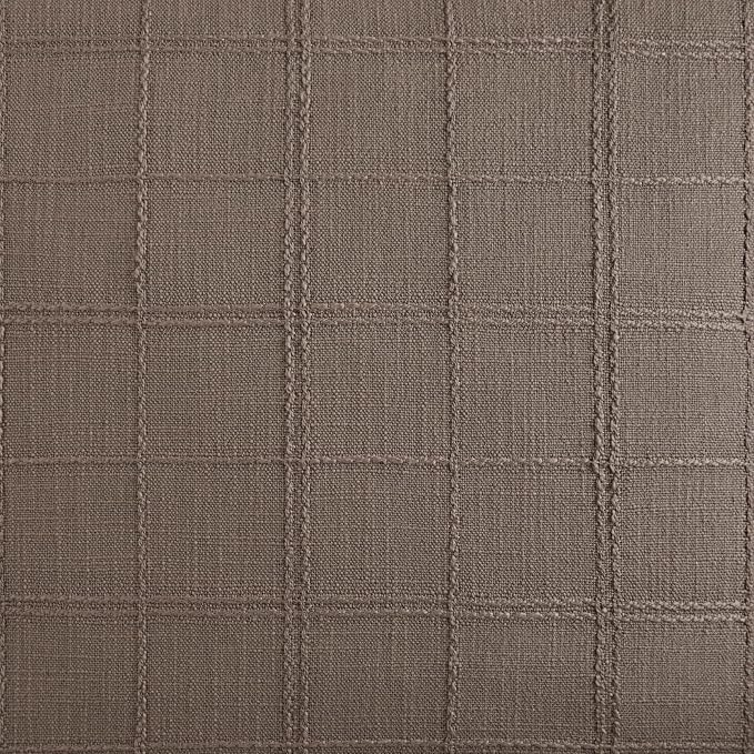 Linen Checked Farmhouse Table Runner, 13x108 Inches Cocoa Brown | Raised Grid - Image 6