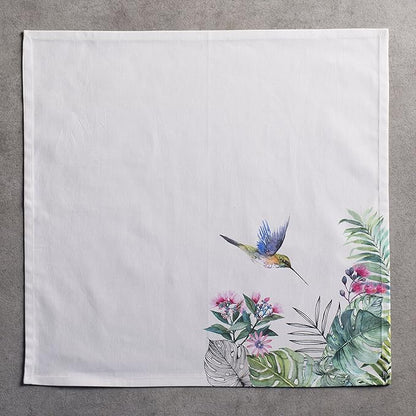 Maison d' Hermine Cloth Napkins Set of 4 100% Cotton Everyday Reusable Square Napkins Cloth Washable Dinner Party Wedding Restaurant Valentines Day Decorations Spring/Summer (Tropiques, 20" x 20")