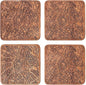 Brussels Map Coaster by O3 Design Studio, Set Of 4, Sapele Wooden Coaster With City Map, Handmade