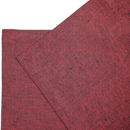 Solino Home Linen Placemats Set of 4 - Red Garnet Placemats 14 x 19 Inch - 100% Pure Linen Table Mats for Valentines, Winter - Athena
