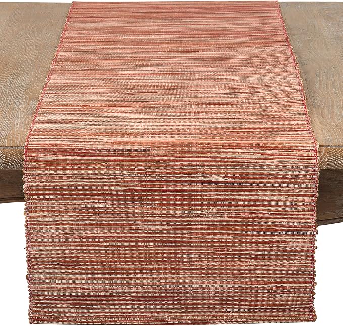 Saro Lifestyle Melaya Collection Shimmering Woven Nubby Table Runner by SaroLifestyle