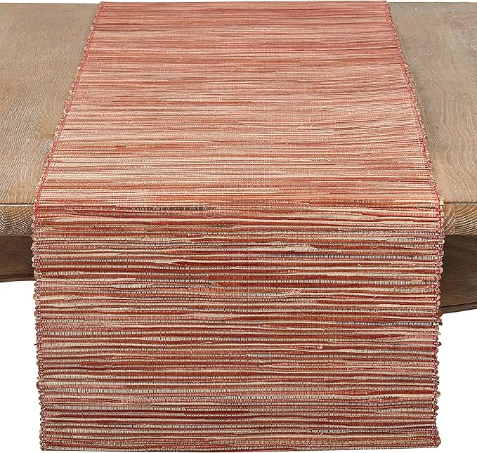 Saro Lifestyle Melaya Collection Shimmering Woven Nubby Table Runner by SaroLifestyle