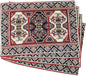 DaDa Bedding Majestic Red Kilim Rug Dining Table Placemats - Set of 4-Pieces Tapestry Cotton Kitchen Mats Royal Persian Tradtional Design - Elegant Intricate Multi-Colorful Floral Ornate - 13” x 19”
