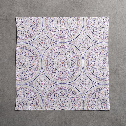 Maison d' Hermine Cloth Napkins Set of 4 100% Cotton Everyday Reusable Square Napkins Cloth Washable Dinner Party Wedding Restaurant Valentines Day Decorations Spring/Summer (Mandala, 20" x 20")