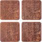 Detroit Map Coaster by O3 Design Studio, Set Of 4, Sapele Wooden Coaster With City Map, Handmade